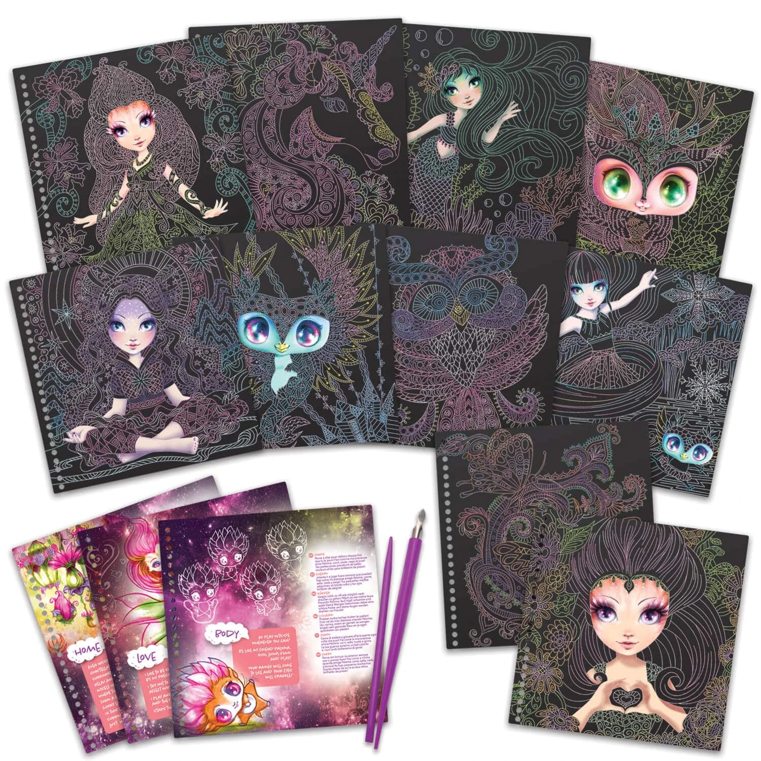 Nebulous Stars – Tableaux à Gratter Zen 7 Nebulous Stars – Tableaux à Gratter Zen – Image 5