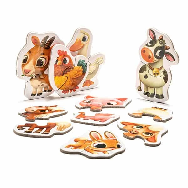 Puzzlika – Casse-tête 8 En 1 – Animaux De La Ferme 4 Puzzlika – Casse-tête 8 En 1 – Animaux De La Ferme – Image 2