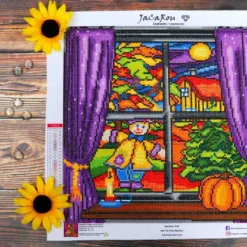 Jacarou – Broderie De Diamants 40 X 40 – Automne -Périphériques De Jeu AUTOMNEAMB