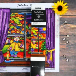 Jacarou – Broderie De Diamants 40 X 40 – Automne -Périphériques De Jeu AUTOMNEAMB2