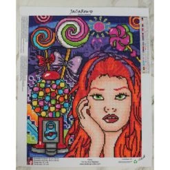 Jacarou – Broderie De Diamants 40 Cm X 50 Cm – Candy -Périphériques De Jeu CANDY4