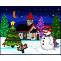 Jacarou – Broderie De Diamants 50 X 40 Cm – Sainte Nuit