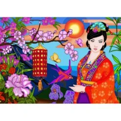 Jacarou – Broderie De Diamants 70 Cm X 50 Cm – Hiroko