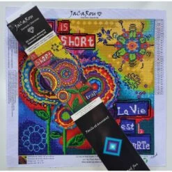 Jacarou – Broderie De Diamants 40 Cm X 40 Cm – La Vie Est Trop Courte -Périphériques De Jeu LA VIE EST TROP COURTE3