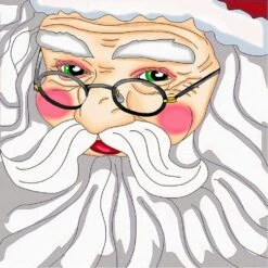 Jacarou – Broderie De Diamants 30 X 30 Cm – Papa Noël