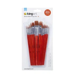 Kingart – Ensemble De Pinceaux En Nylon Brun (12)
